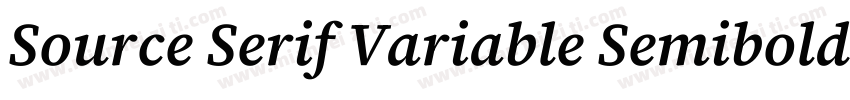 Source Serif Variable Semibold字体转换